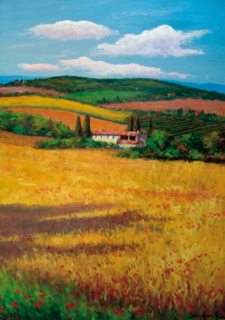 "Campo di grano" olio su tavola cm 50-70