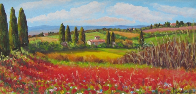 "Papaveri" Olio su tela cm 40-80