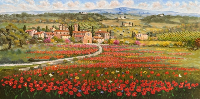 olio su tela cm 60 x 120